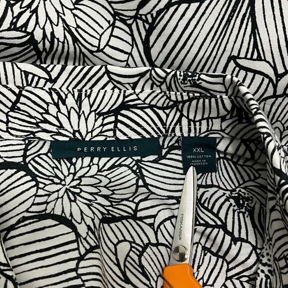 PERRY ELLIS Short Sleeve Hawaiian print shirt - Picture 5 of 6